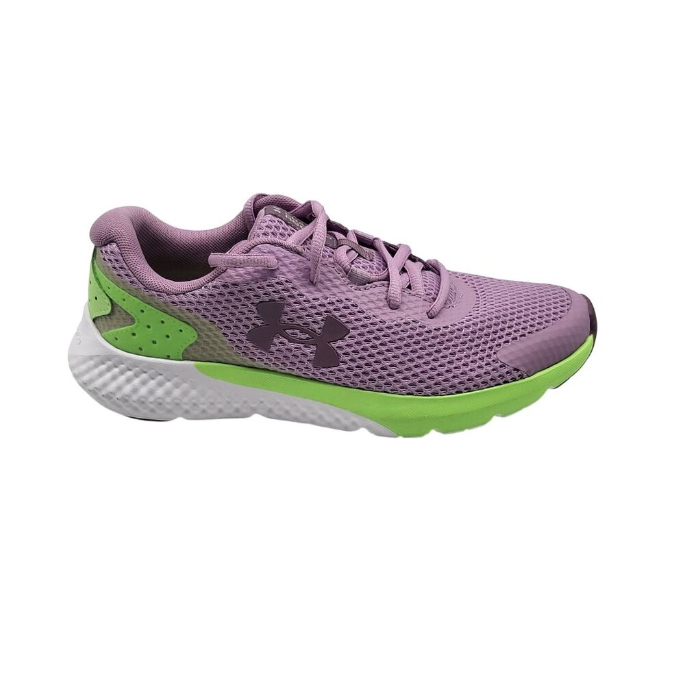 Under Armour Charged Pursuit 2 Youth 5.5Y Purple Green‎ Mesh Running Shoes NWOB